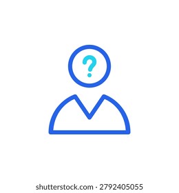 Anonymous icon with filled outline style symbol for hidden identity