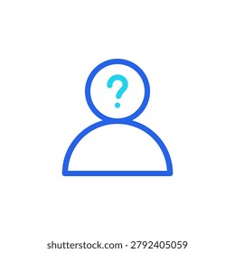 Anonymous icon with filled outline style symbol for hidden identity