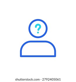 Anonymous icon with filled outline style symbol for hidden identity