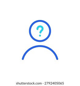 Anonymous icon with filled outline style symbol for hidden identity