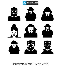 anonymous icon or logo isolated sign symbol vector illustration - Collection of high quality black style vector icons
