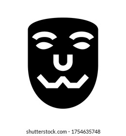 icono anónimo o logotipo símbolo de signo aislado ilustración vectorial - iconos vectoriales de estilo negro de alta calidad
