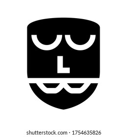 anonymes Symbol oder Logo einzeln auf Zeichen, Vektorgrafik - qualitativ hochwertige Vektorsymbole mit schwarzem Hintergrund
