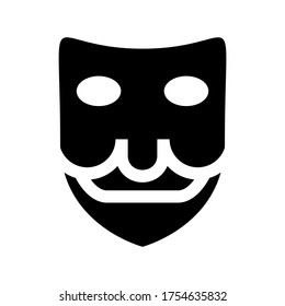 icono anónimo o logotipo símbolo de signo aislado ilustración vectorial - iconos vectoriales de estilo negro de alta calidad
