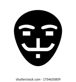 icono anónimo o logotipo símbolo de signo aislado ilustración vectorial - iconos vectoriales de estilo negro de alta calidad
