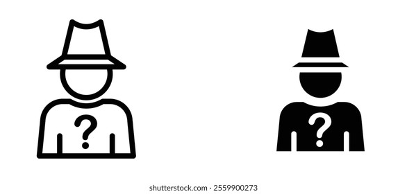 Anonymous Icon set in black color for ui designs