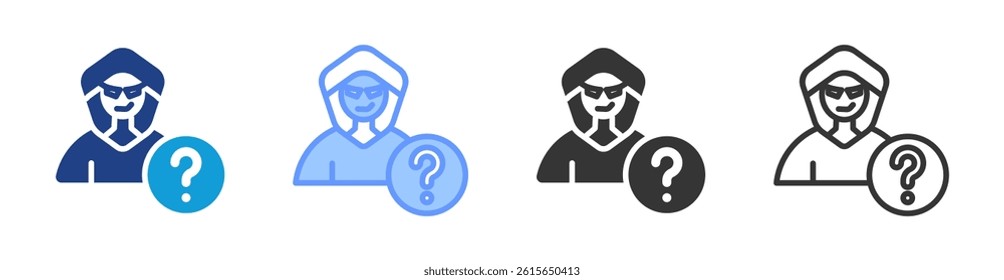 Anonymous icon set multiple style collection