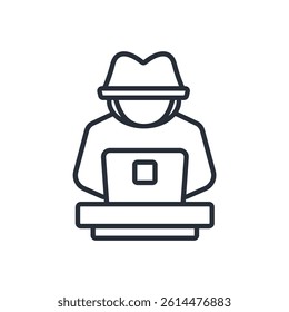 anonymous icon. vector.Editable stroke.linear style sign for use web design,logo.Symbol illustration.