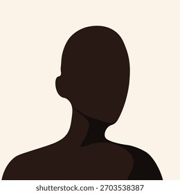 Anonymous. Incognito. Vector illustration of simple faceless human portrait. Perfect design for social media account  icon. EPS 10
