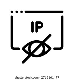 Anonymous IP Browser Hidden Eye Outline Symbol