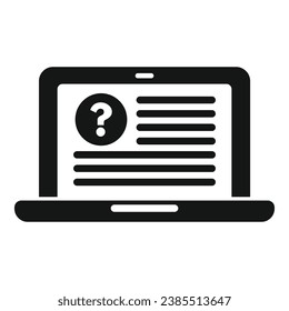Anonymous laptop document icon simple vector. Mask person. User profile
