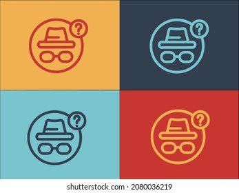 Anonymous Logo Template, Simple Flat Icon Of person,anonymous,man