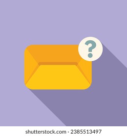 Anonymous mail icon flat vector. New hidden message. Who guess