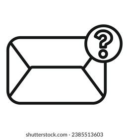 Anonymous mail icon outline vector. New hidden message. Who guess
