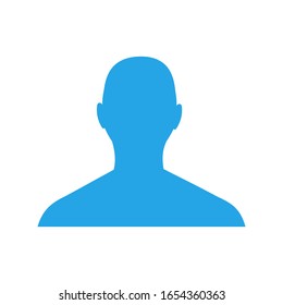 Anonymous male face avatar. Incognito man head silhouette