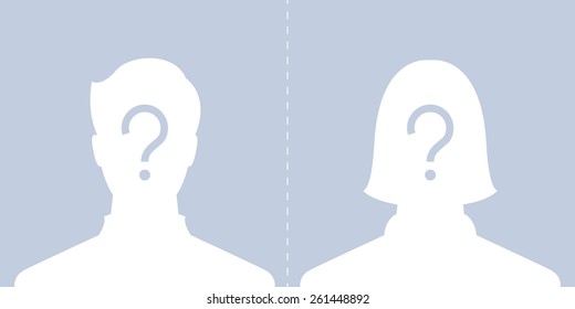 Anonymous Male Female Profile Picture Emotion Stock Vector Royalty Free 261448892 Shutterstock