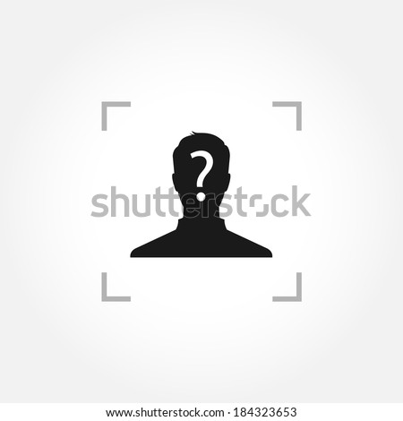 Anonymous Male Icon Question Mark Inside Stock Vector (Royalty Free ...