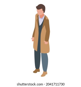 Anonymous man icon isometric vector. Mystery person. User character