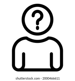 Anonymous man icon. Outline Anonymous man vector icon for web design isolated on white background