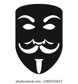 Anonymous mask icon simple vector. Avatar face. Person user agent