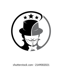 Anonyme Maske oder bekannt als Protestmaske, Hacker,   Vektorgrafik