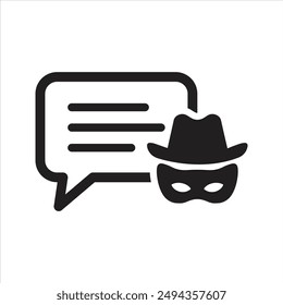 Icono de mensaje anónimo. Icono de ladrón