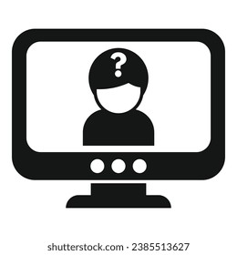 Anonymous monitor face icon simple vector. Avatar face. Agent thief