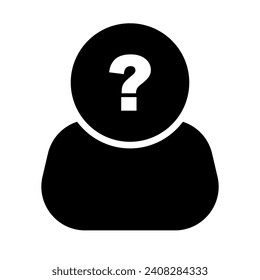 Anonymous mystery silhouette icon. Vector.