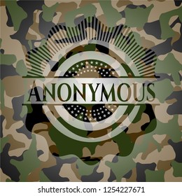 Anonymous on camouflage texture