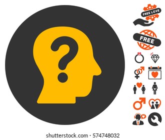 Anonymous Person icon with bonus amour pictures. Vector illustration style is flat iconic elements for web design, app user interfaces.