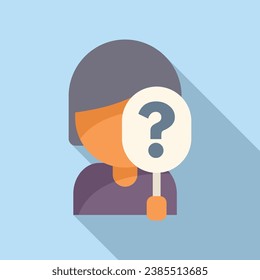 Icono de persona anónima vector plano. Humano oculto. Cara de avatar de la gente
