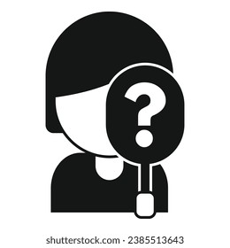 Anonymous person icon simple vector. Hidden human. People avatar face