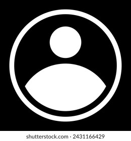 Anonymous person internet icon on black background