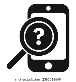 Anonymous phone search icon simple vector. Person user. People avatar