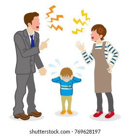 Anonymous Quarreling Parents and crying son