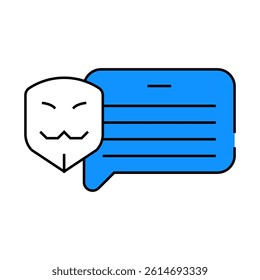 anonymous review line icon vector. anonymous review sign. isolated symbol illustration