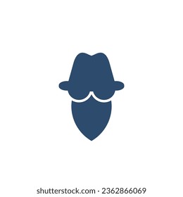 ANONYMOUS AND SHIELD LOGO ICON. ANONYM SECURITY LOGO CONCEPT