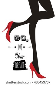 Anonymous style quote "Go, Live Your Dream"? on white background