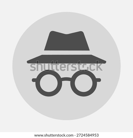 Anonymous User Glasses Hat Icon