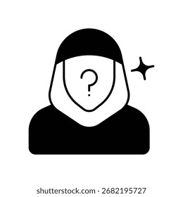Anonymes Benutzersymbol auf weißem Hintergrund, Vektorgrafik