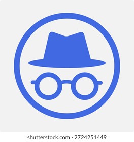 Ícone de Círculo Incognito de Usuário Anônimo