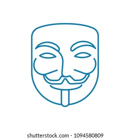 Anonymous user linear icon concept. Anonymous user line vector sign, symbol, illustration.