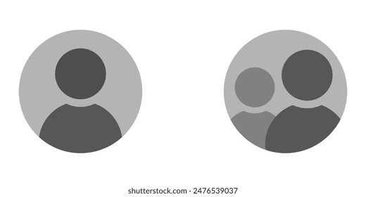 Iconos vectoriales de retrato de usuario anónimo