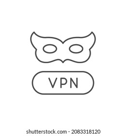 Anonymous VPN line outline icon