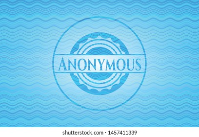 Anonymous water badge background. Vector Illustration. Detailed.