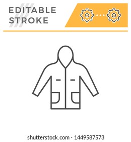 Anorak editable stroke line icon