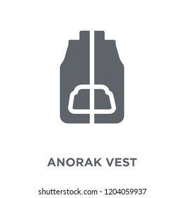 Anorak Vest icon. Anorak Vest design concept from Winter collection. Simple element vector illustration on white background.