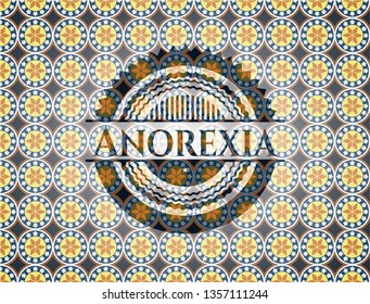 Anorexia arabesque style emblem. arabic decoration.