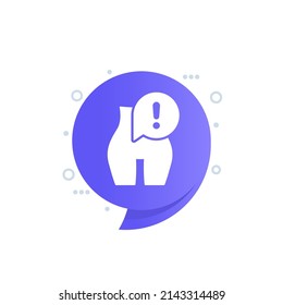 anorexia, eating disorder vector icon