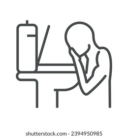 anorexia icon of vomit in the toilet vector isolated